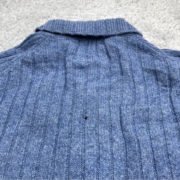 Woolrich Sweater Womens Large Wool Long Sleeve Full Zip Collar Soft Cozy Comfy - Picture 5 of 6